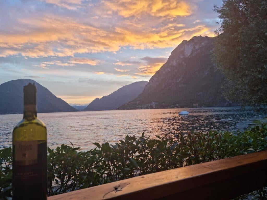 Chalet Porlezza Luganomeer huur vakantie - DIRECT aan strand, 5 personen, Tv, 2 slaapkamers, Lombardije en Merengebied