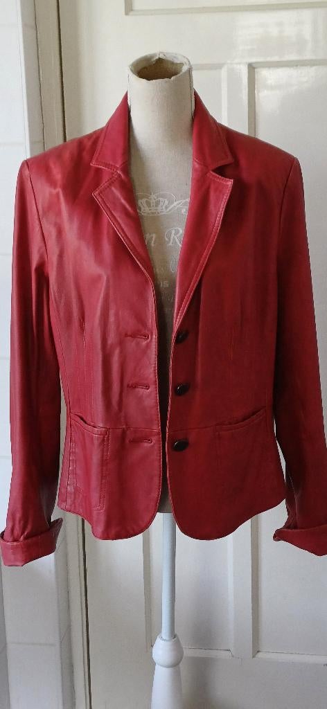 Prachtig donkerrood leren jasje van ARMA   mt. 44, Verzenden, Arma, Maat 42/44 (L), Zo goed als nieuw