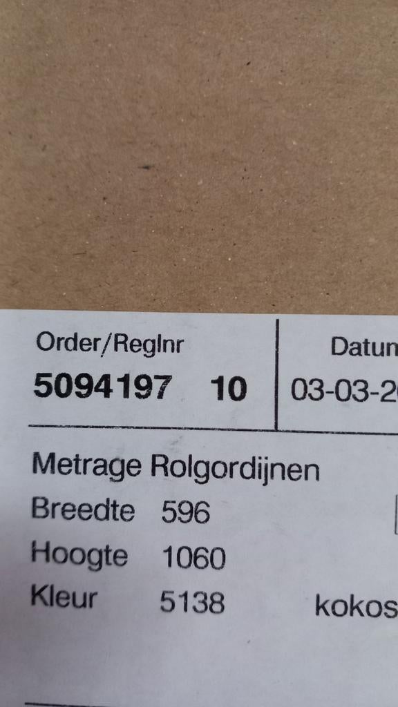 Gratis:3 duo rolgordijnen 596 x 1060 cm van bece nunspeet., Huis en Inrichting, Stoffering | Gordijnen en Lamellen, Ophalen, Nieuw