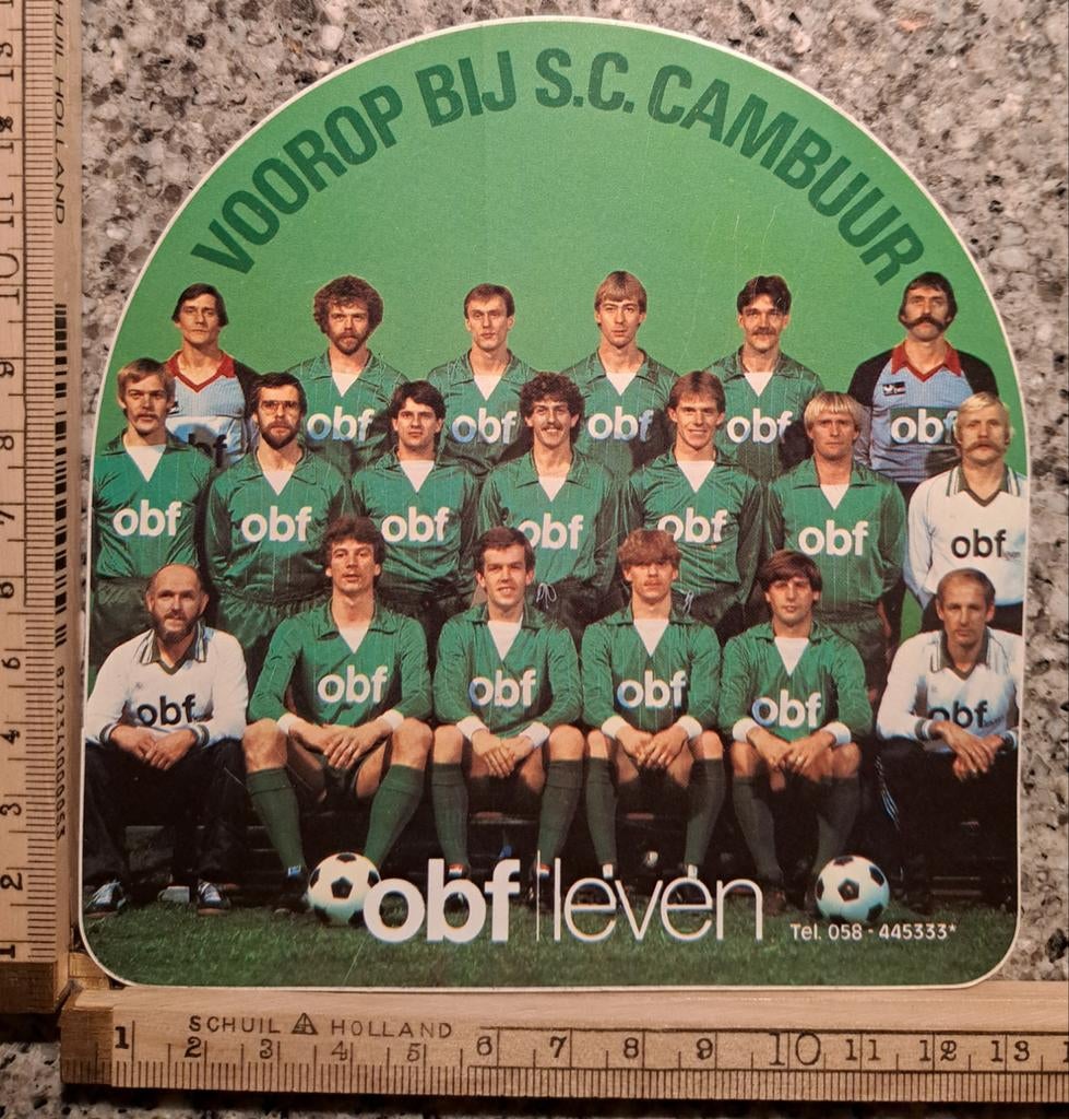 Vintage sticker S.C. Cambuur Leeuwarden voetbalclub, Ophalen of Verzenden