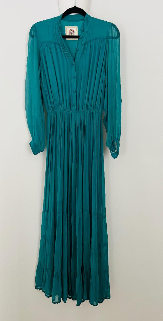 Chasing Unicorns zijden maxi dress, Kleding | Dames, Verzenden, Zo goed als nieuw, Chasing Unicorns, Maat 36 (S)
