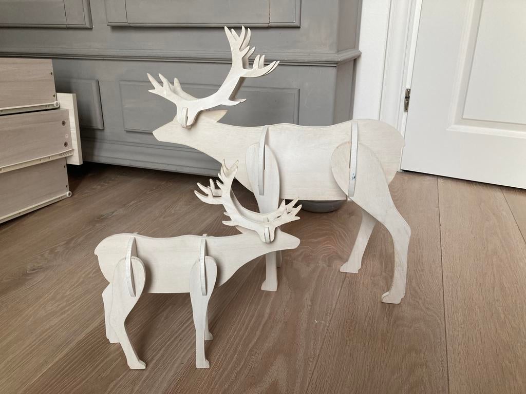 Houten rendieren demontabel, Ophalen of Verzenden, Gebruikt