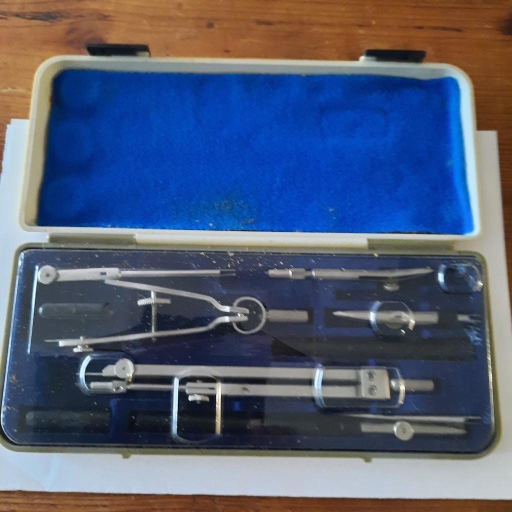 Vintage Tekendoos / Passerdoos, Ophalen of Verzenden
