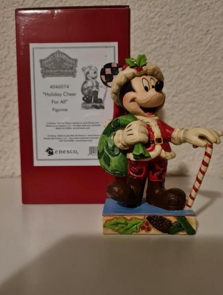 Disney traditions Mickey Mouse, Holiday Cheer (retired), Ophalen of Verzenden, Mickey Mouse, Nieuw, Beeldje of Figuurtje
