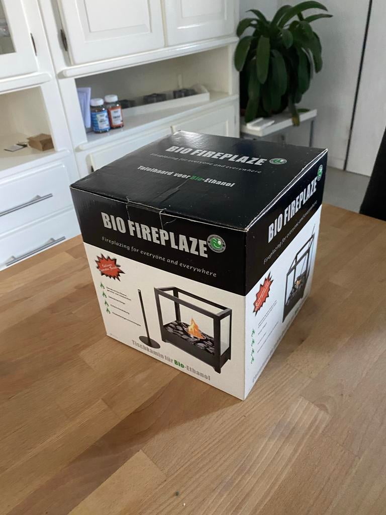 Bio Fireplace Tafelhaard - Hittebestendig Glas, Huis en Inrichting, Haarden, Ophalen of Verzenden, Nieuw, Vrijstaande haard, Gelhaard