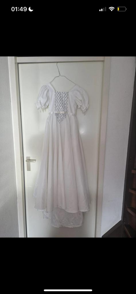 Communie-/Bruidsjurk maat 134, Kleding | Dames, Trouwkleding en Trouwaccessoires, Gedragen, Trouwjurk, Wit, Ophalen of Verzenden