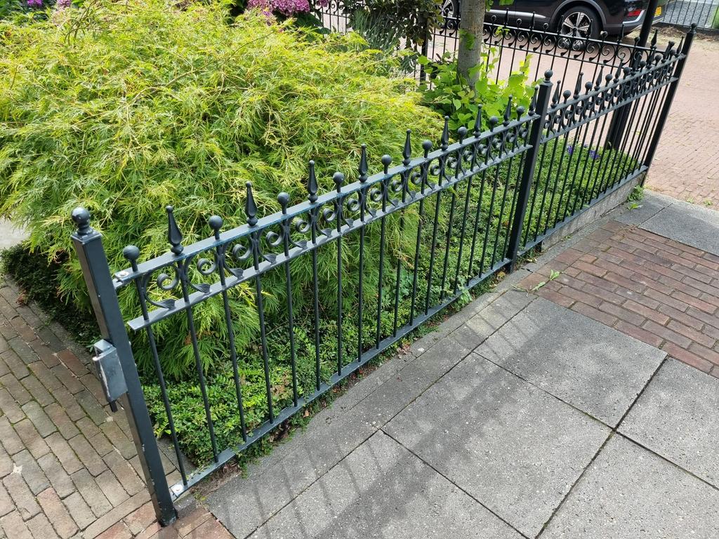 Stalen tuinhek, Tuin en Terras, Tuinhekken en Hekwerk, Gebruikt, Tuinhek, IJzer, Ophalen