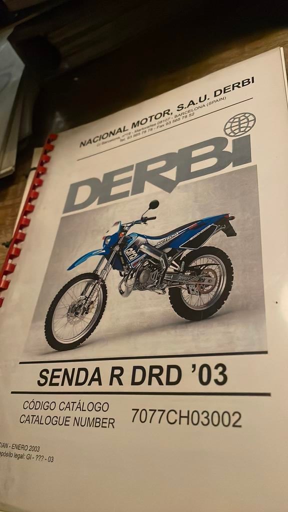 Derbi senda r drd werkplaats boek met technische tekeningen, Ophalen of Verzenden