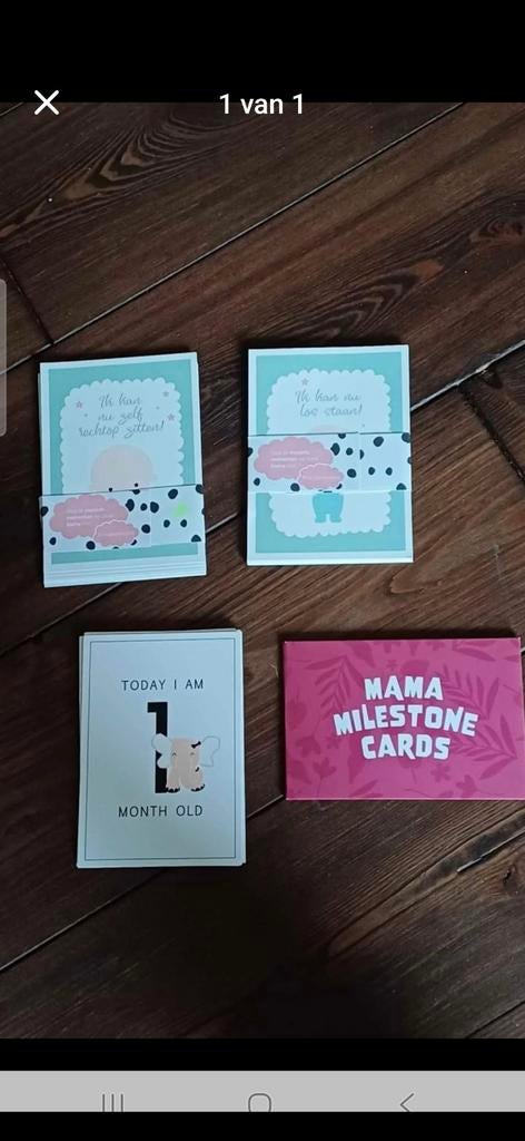 Mijlpaalkaarten baby, Ophalen