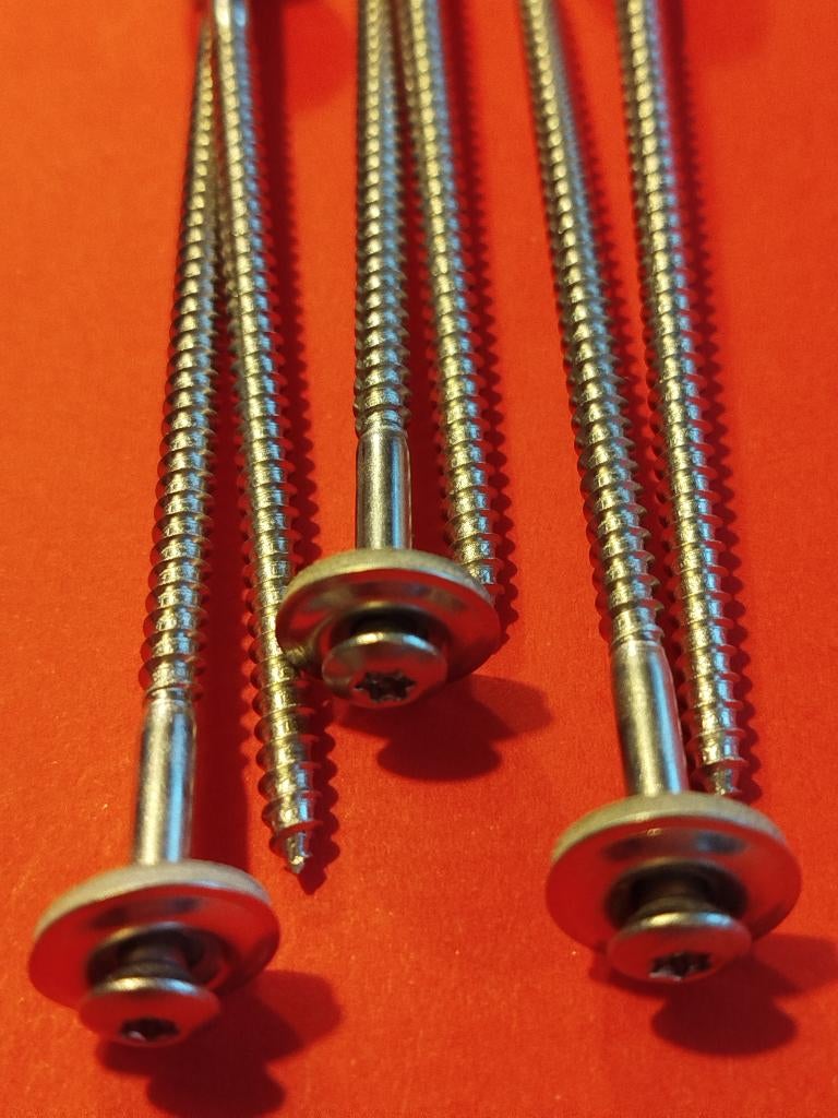 50 -100 st RVS, Sprengler houtschroeven 100-120  golfplaten, 50 tot 100 mm, N, N, Schroeven