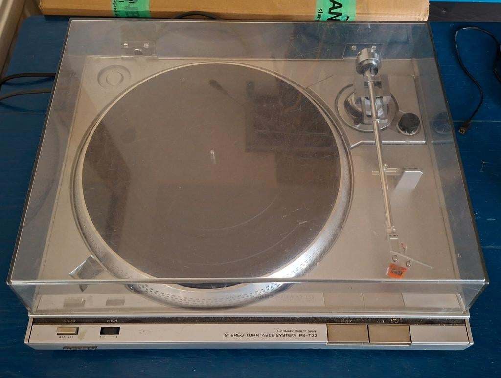 Sony PS-T22 Direct Drive Platenspeler - Kap Heel, Ophalen of Verzenden, Gebruikt, Platenspeler, Sony