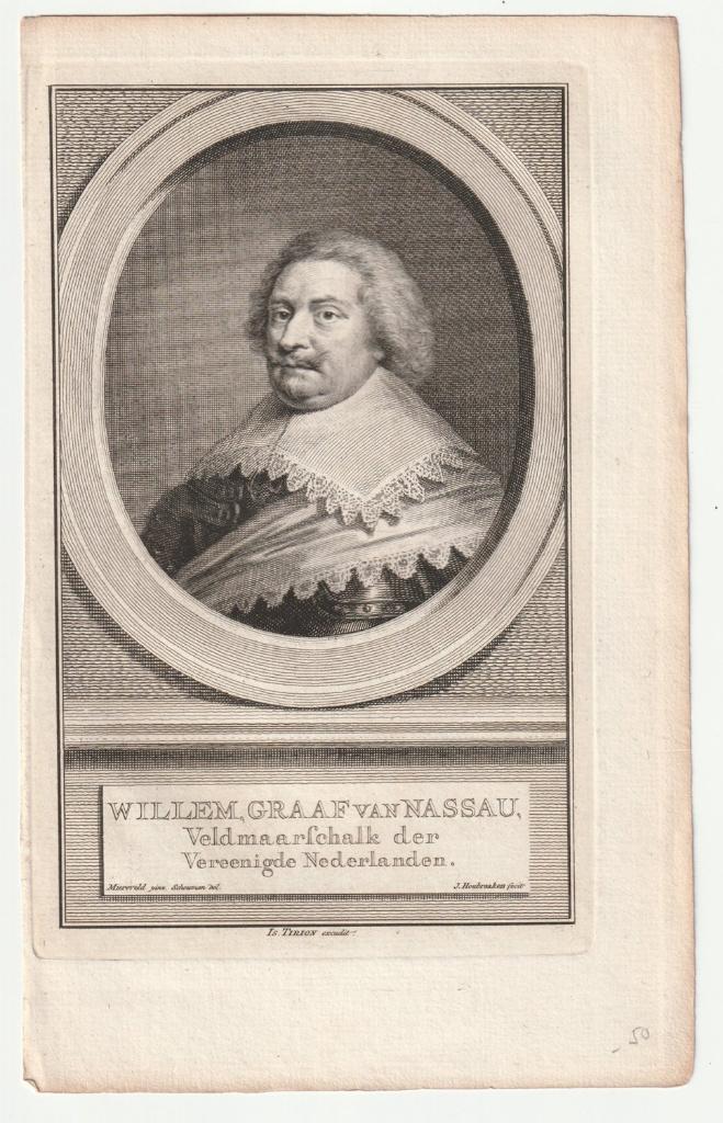 Willem Graaf van Nassau gravure Jacob Houbraken, Verzenden