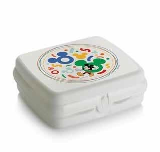 Tupperware Snackie/Broodtrommeltje Mickey Mouse Nieuw, Ophalen of Verzenden, Nieuw, Wit, Bus of Trommel