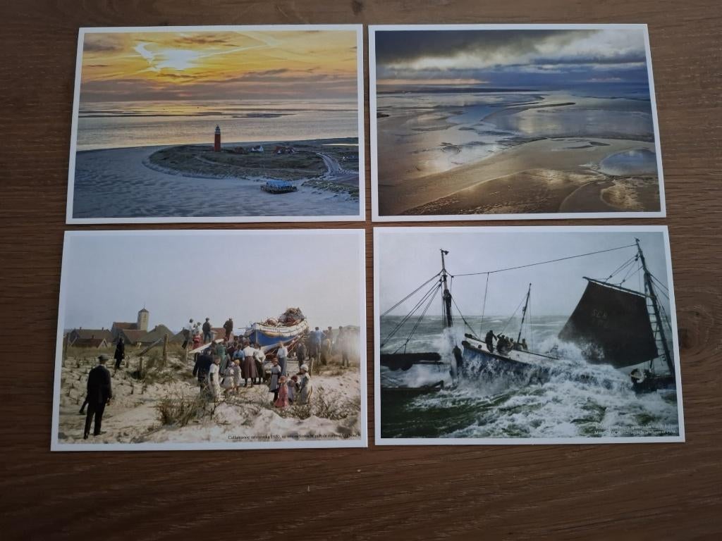 4 kaarten van KNRM 200 jaar en/of de reddingboot magazine, Verzamelen, Ophalen of Verzenden, 1980 tot heden, Ongelopen, Overige thema's