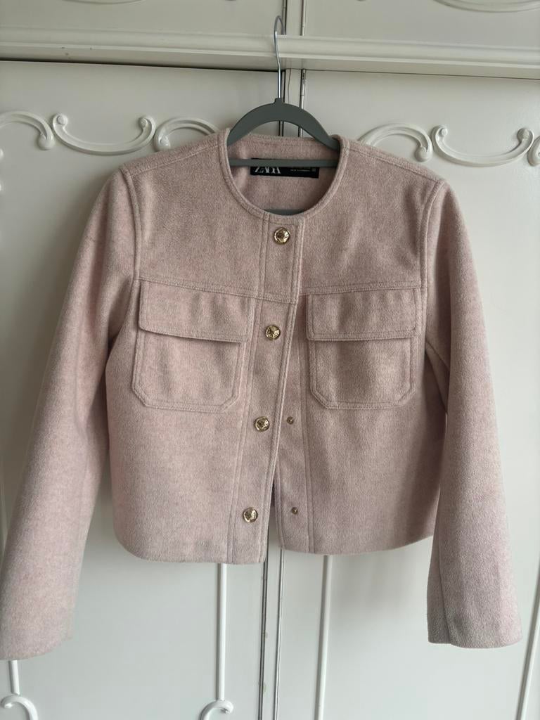 Roze jas merk Zara maat XS, Ophalen of Verzenden, Gedragen, Maat 34 (XS) of kleiner, Roze