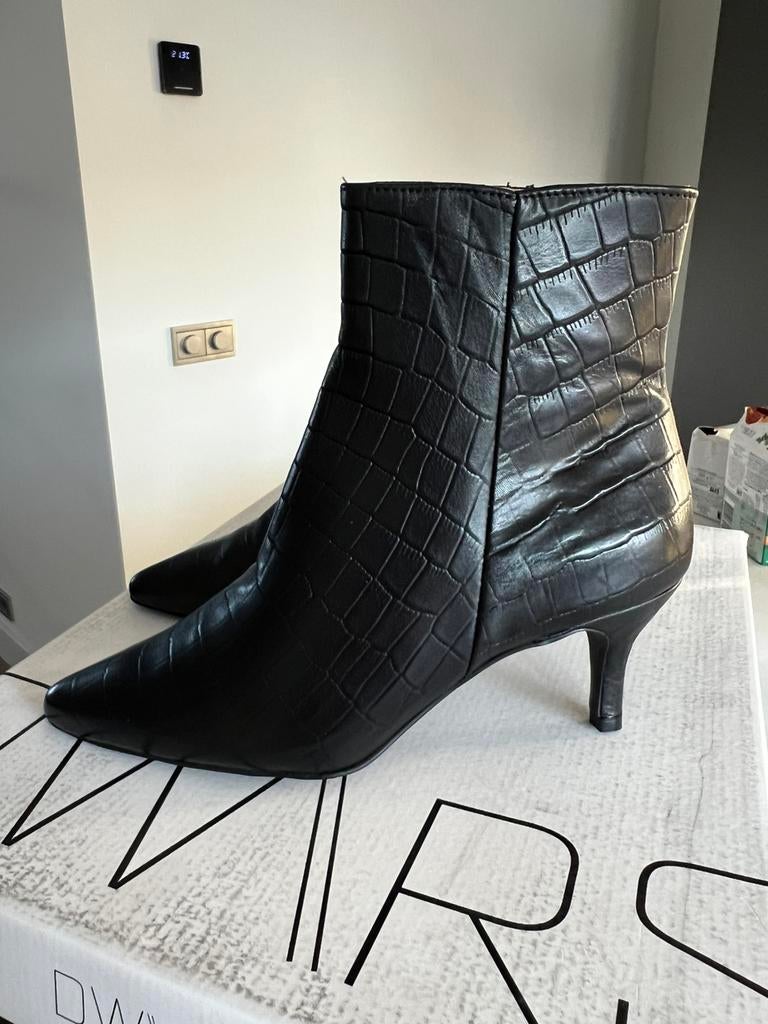 DWRS Lugo croco leren laarzen maat 39 festival - nieuw, Zwart, Nieuw, Ophalen of Verzenden, Sneakers of Gympen