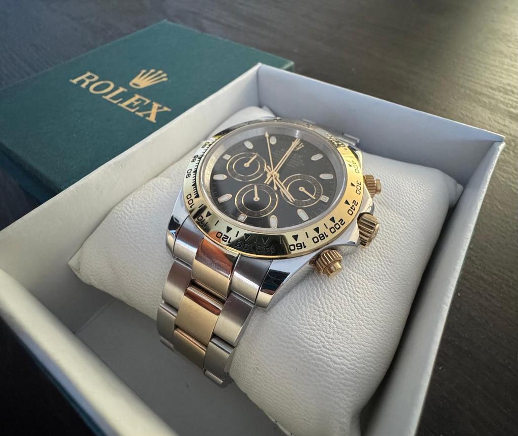 Rolex Daytona, Staal, Polshorloge, Ophalen of Verzenden, Zo goed als nieuw