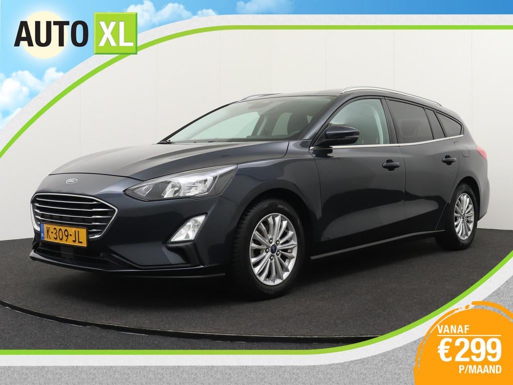 Ford FOCUS Wagon 125 PK Hybrid Titanium X Elek. Trekhaak Cam, Auto's, Stof, Gebruikt, Blauw, Origineel Nederlands