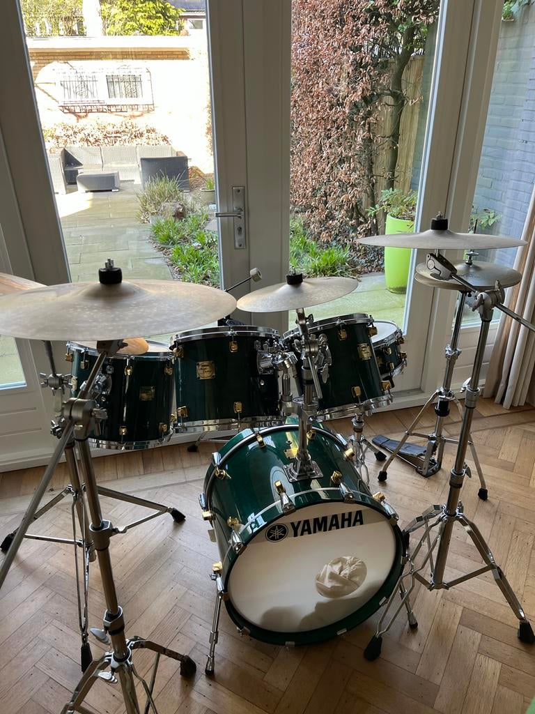 Yamaha Maple Custom Drumstel - Groen, Ophalen, Gebruikt, Yamaha