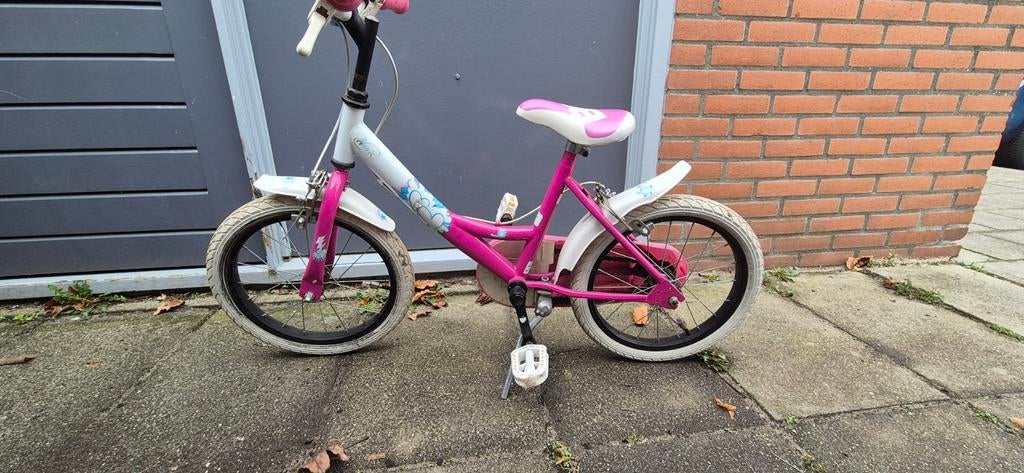 16 inch meisjes fiets met handrem, Fietsen en Brommers, Fietsen | Kinderfietsjes, Ophalen, Gebruikt, 16 tot 20 inch