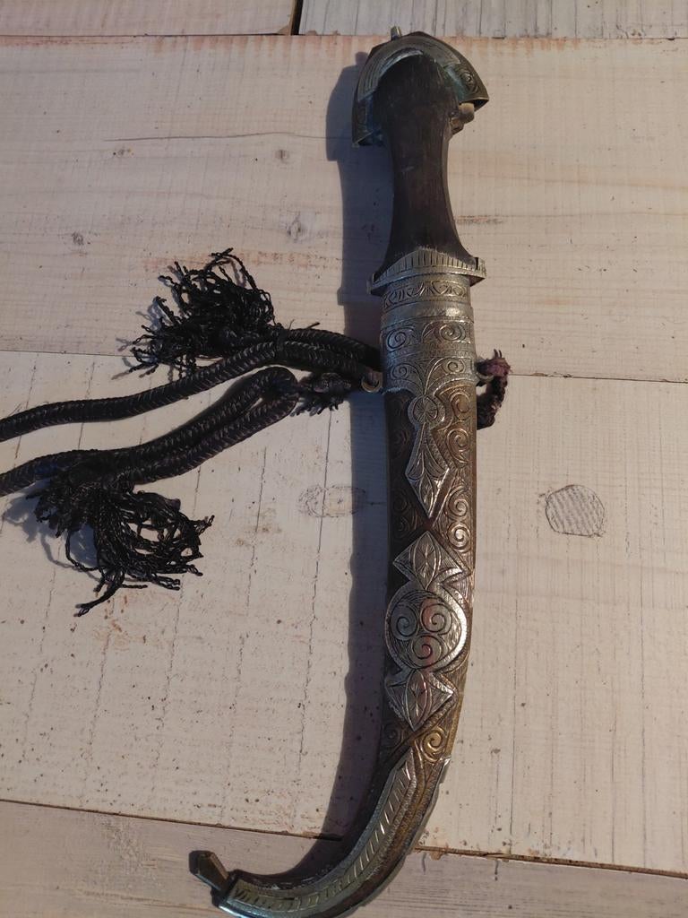 Antieke Arabische Jambiya Dolk met Schede, Ophalen of Verzenden