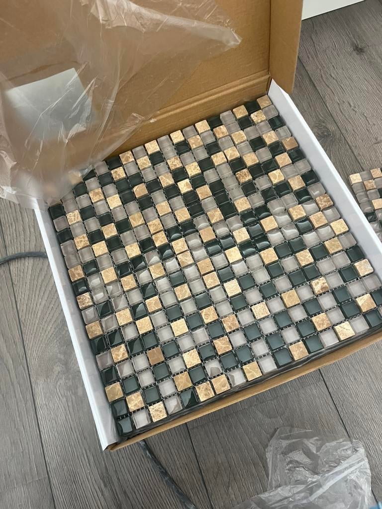 Badkamer tegel mozaiek 30x30, Ophalen, Nieuw, Minder dan 5 m², 20 tot 40 cm