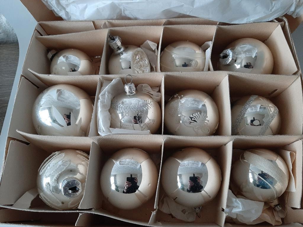 oude glazen kerstballen (491), Ophalen of Verzenden, Zo goed als nieuw