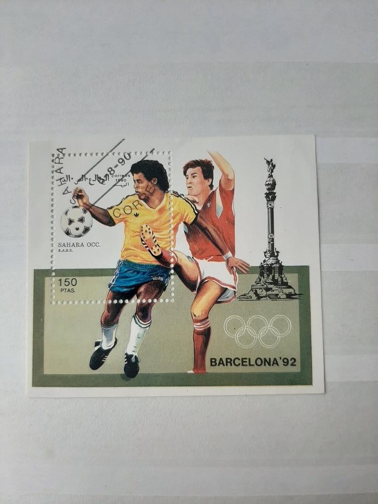 Sahara OCC 1992, Barcelona Olympische spelen, Ophalen of Verzenden, Overige landen, Gestempeld