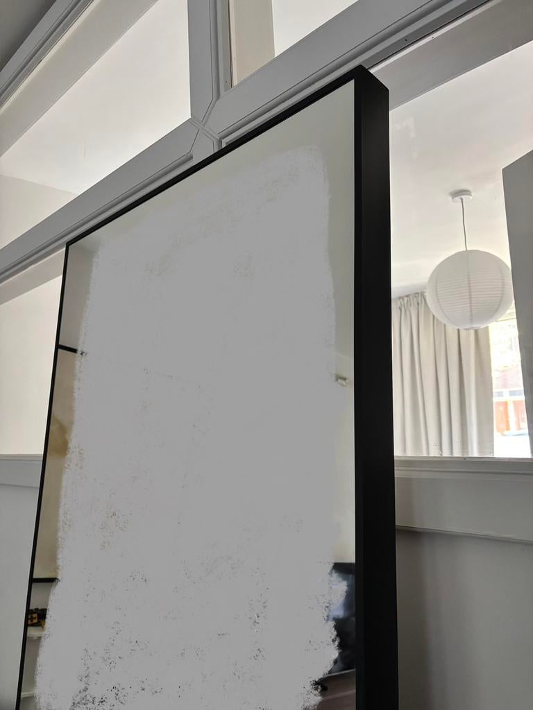 IKEA Hovet spiegel zwart 196 x 78 cm, Huis en Inrichting, Woonaccessoires | Spiegels, Ophalen, Gebruikt, 75 tot 100 cm, 150 tot 200 cm