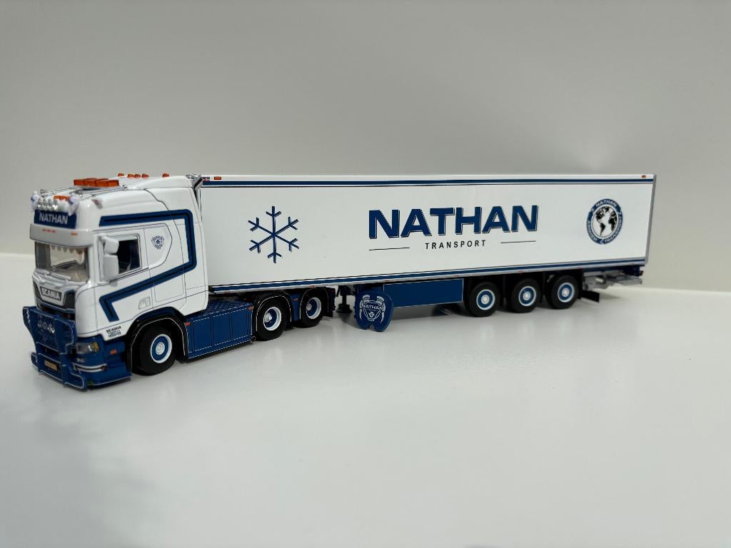 WSI  SCANIA  R HIGHLINE 6X2  REEFER TRAILER   3 AXLE NATHAN, Ophalen of Verzenden, Nieuw, Bus of Vrachtwagen, Wsi