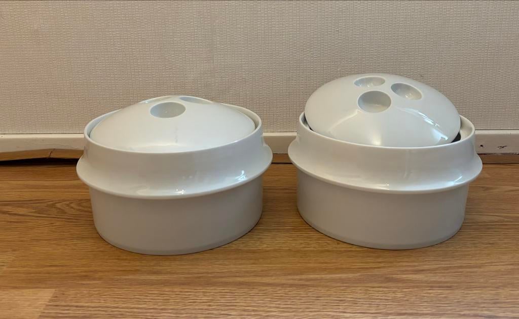 Langenthal Suisse vintage 2 witte dekschalen jaren '70, Ophalen