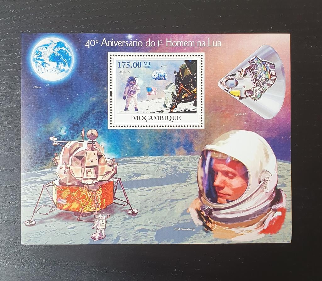 Mozambique 2009 Ruimtevaart Apollo 11 Michel blok 287 pf, Verzenden, Postfris, Overige thema's