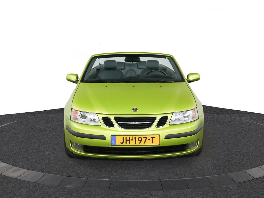 Saab 9-3 2.0 T Cabrio 2004, Auto's, Saab, Voorwielaandrijving, 1998 cc, Zwart, Cabriolet