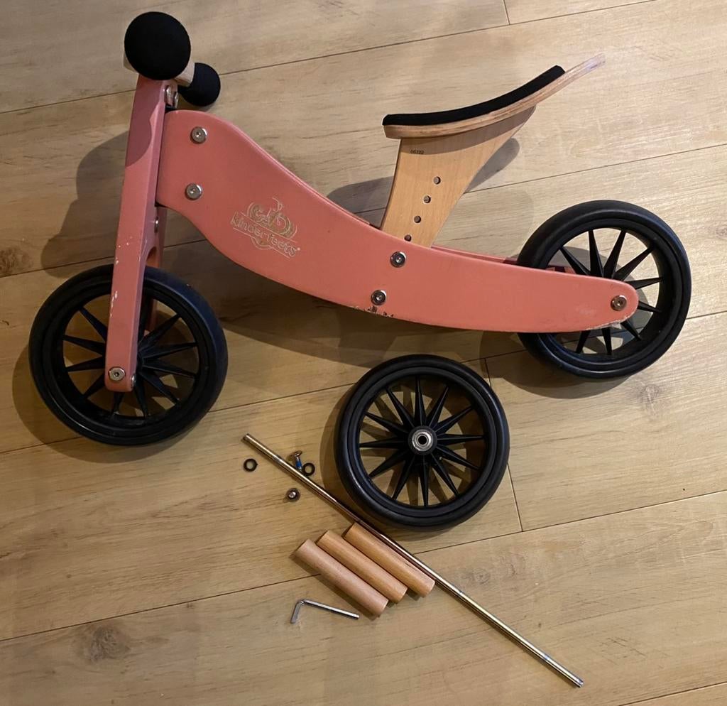 Kinderfeetz loopfiets 2 of 3 wielen - roze, Kinderen en Baby's, Speelgoed | Buiten | Voertuigen en Loopfietsen, Ophalen, Gebruikt