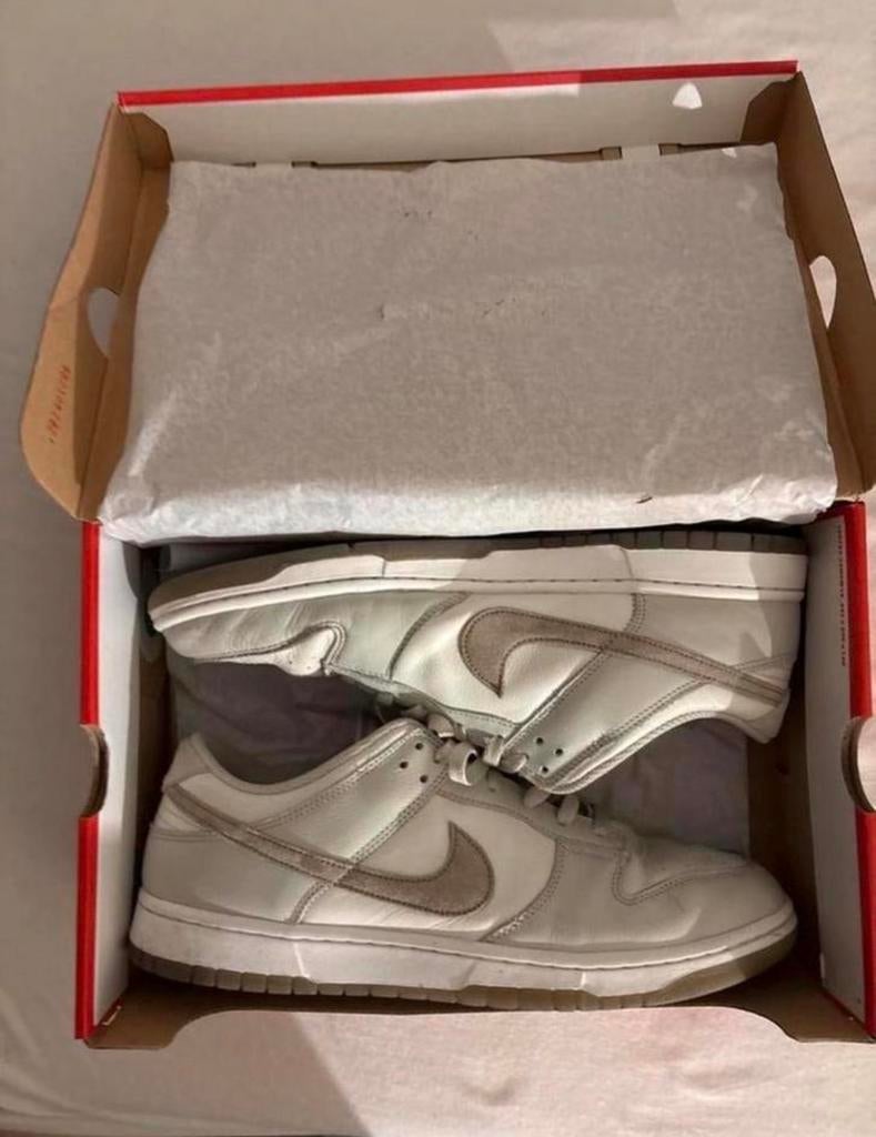 Nike Dunk Low Light sneakers, Kleding | Heren, Schoenen, Ophalen of Verzenden, Gedragen, Wit, Sneakers of Gympen