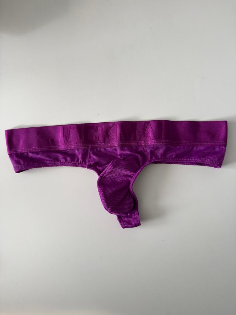 Stoere paarse sportieve string - in mesh look, Ophalen of Verzenden, Paars, Slip