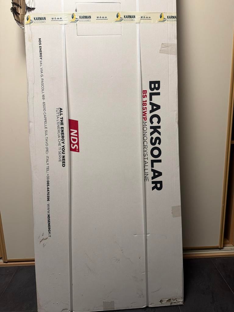 Nieuw Zonnepaneel 185Wp met Laadregelaar - Complete Set, Ophalen of Verzenden, Nieuw