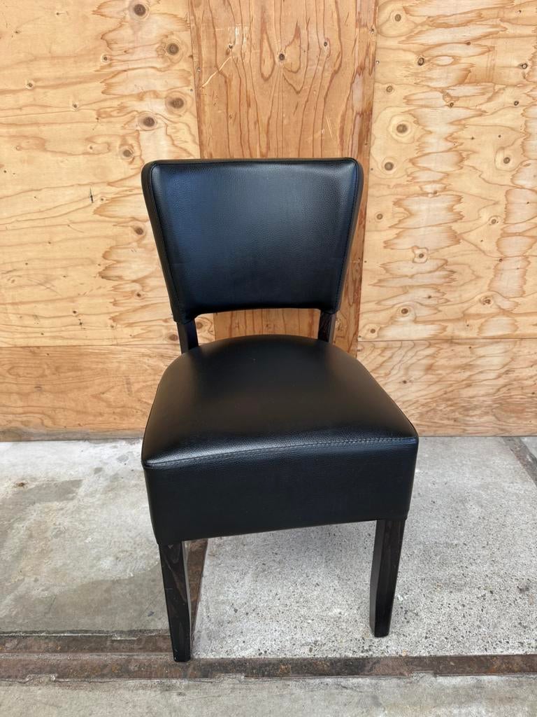 Eetkamer/ restaurant stoel Lisa zwart kunstleder, Kunststof, Gebruikt, Zwart, Lisa
