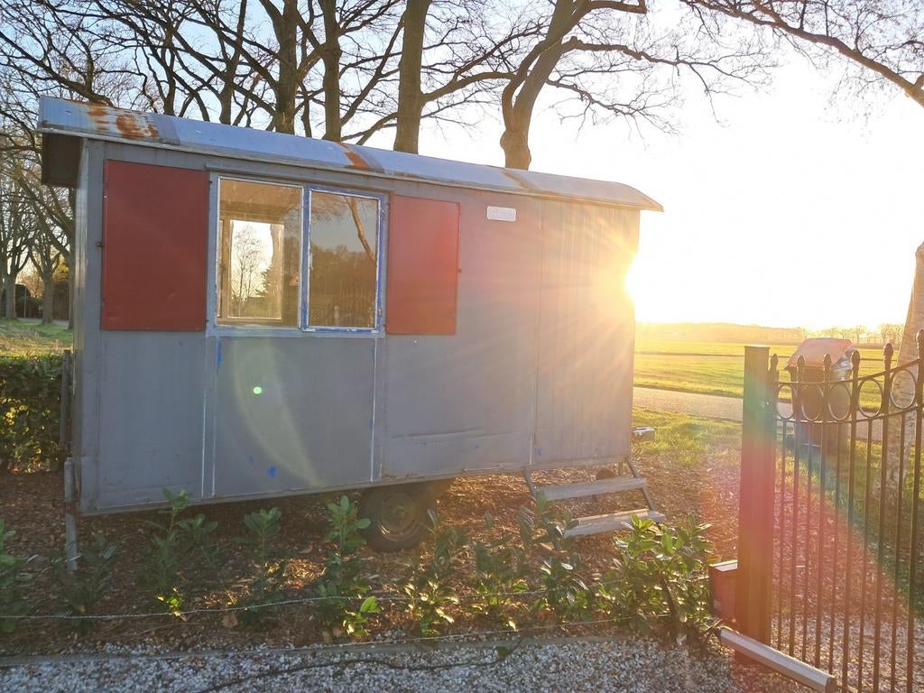 Pipowagen bouwkeet schaftkeet tinyhouse, Doe-het-zelf en Verbouw, Bouwketen en Schaftketen, Ophalen