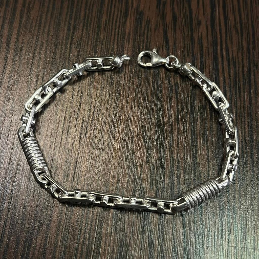 Zilveren armband massief monte carlo 925 Silver, Ophalen of Verzenden, Nieuw, Goud