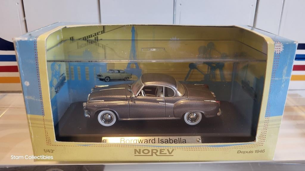 Norev Bogward Isabella Coupe Grey Metallic, Hobby en Vrije tijd, Modelauto's | 1:43, Auto, Norev, Ophalen of Verzenden, Zo goed als nieuw