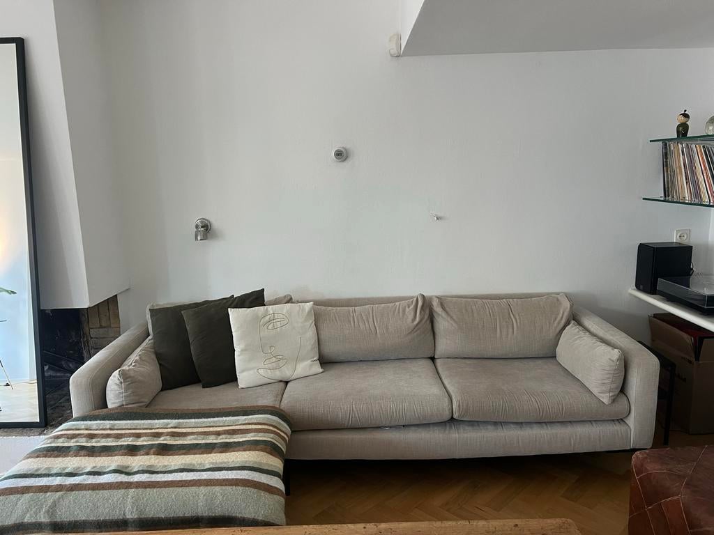 Wehkamp Nous living bank Rowan L-vormig, Ophalen, 250 tot 300 cm, Gebruikt, 75 tot 100 cm