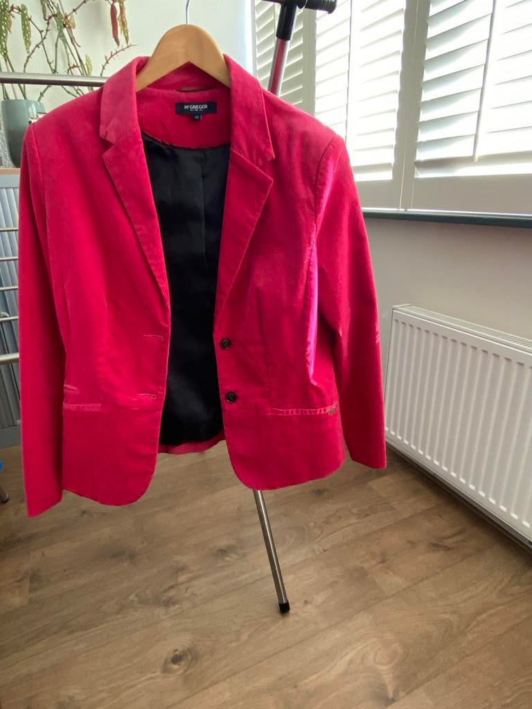 Mc gregor fijn rib jasje maat 42. Super mooie staat, Verzenden, Zo goed als nieuw, Maat 42/44 (L), Blauw