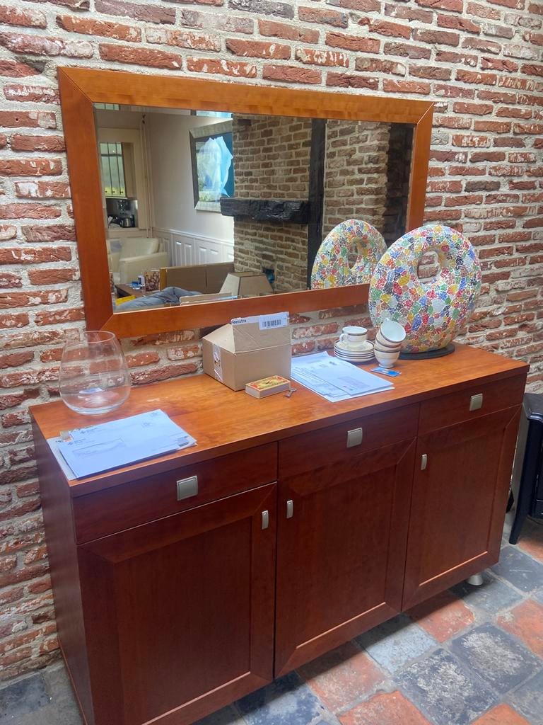 Mooi dressoir met spiegel, Huis en Inrichting, Ophalen, Zo goed als nieuw, Minder dan 100 cm
