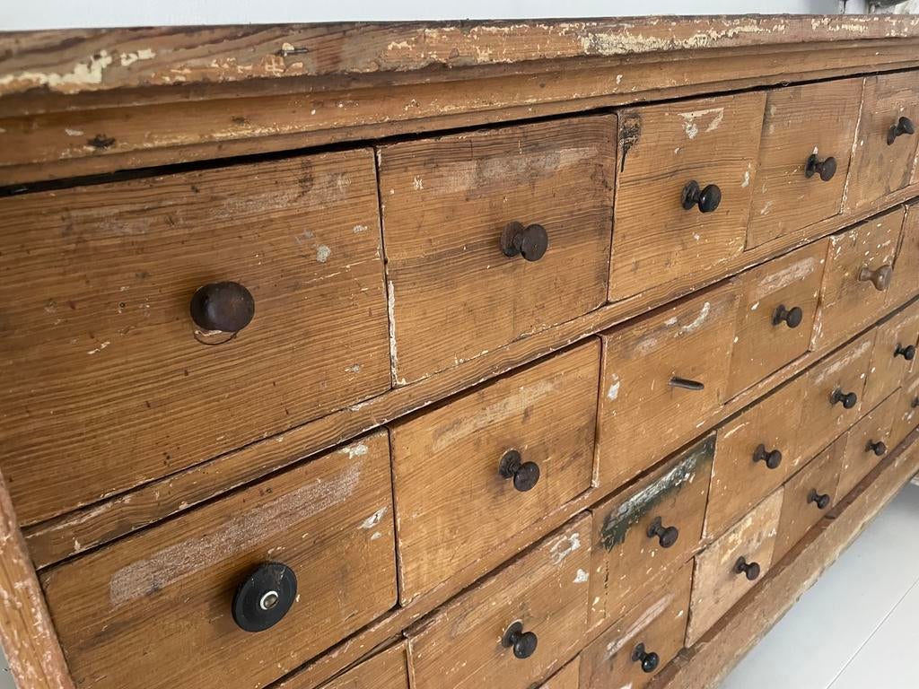 Antieke brocante ladenkast, Antiek en Kunst, Curiosa en Brocante, Ophalen