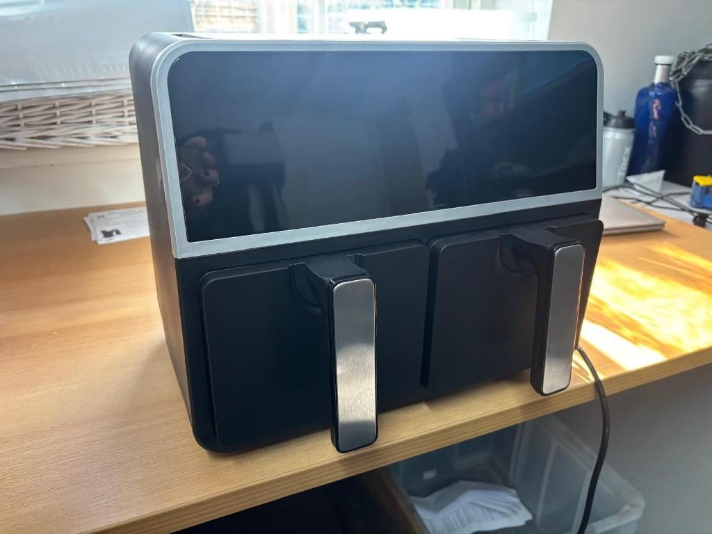 dubbele airfryer Emerio, Ophalen, Zo goed als nieuw, Airfryer, 1500 gram of meer