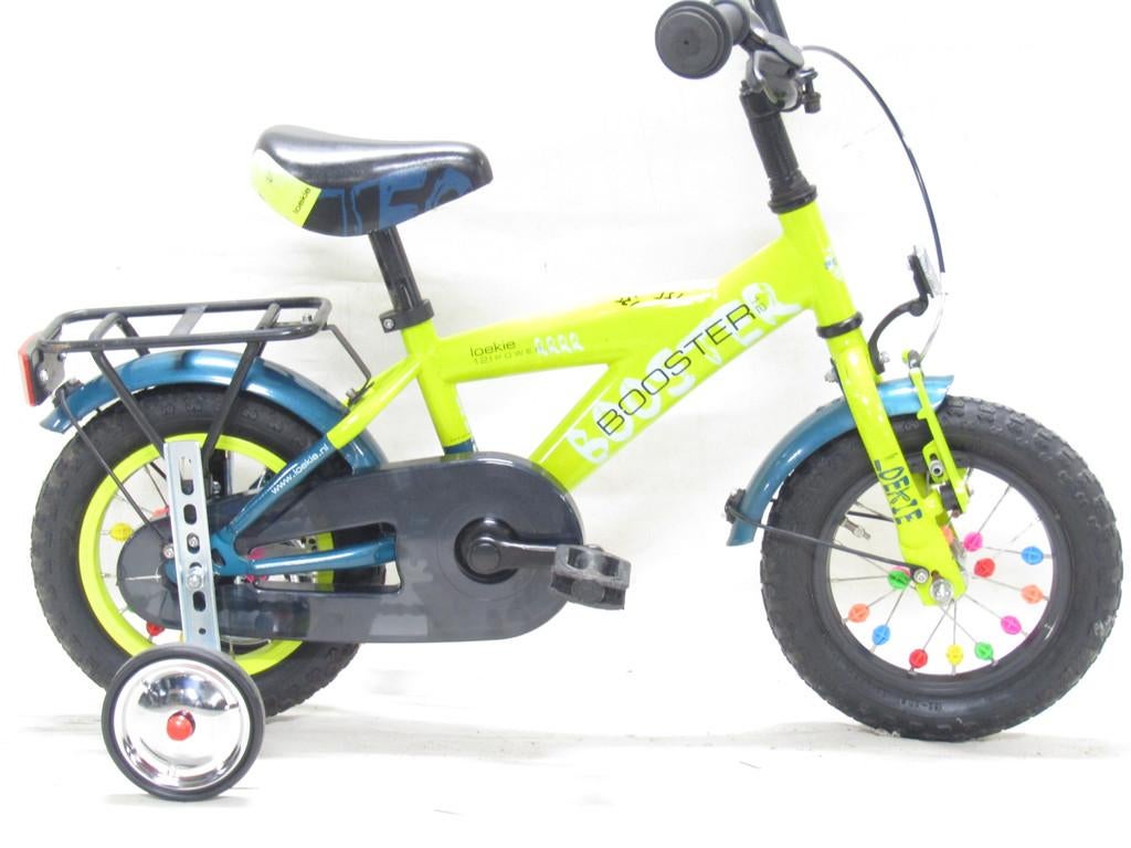 Loekie Booster groen jongens 21cm 12.5inch, Fietsen en Brommers, Fietsen | Jongens, Gebruikt, LOEKIE, Versnellingen