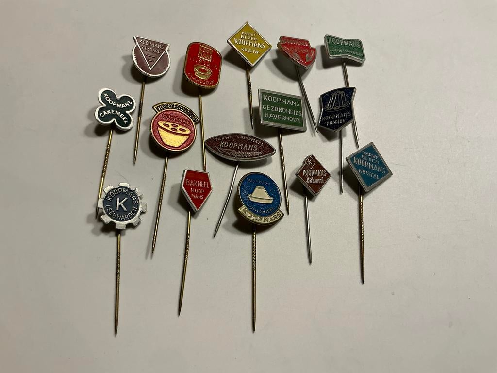 Collectie Koopmans Reclame Speldjes - Vintage Bakproducten, Ophalen of Verzenden, Gebruikt, Merk, Speldje of Pin