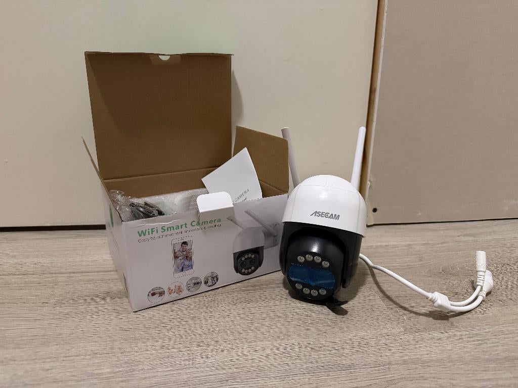 WiFi Smart Camera 8MP – incl.128GB SD-kaart montage mogelijk, Ophalen, Zo goed als nieuw, Buitencamera