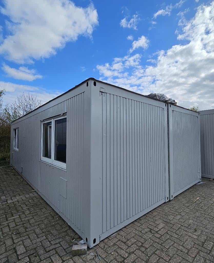 Kantoorunit, Bouw-schaftkeet, Woonunit, Directiekeet. 9 x 6., Doe-het-zelf en Verbouw, Bouwketen en Schaftketen, Ophalen, Gebruikt